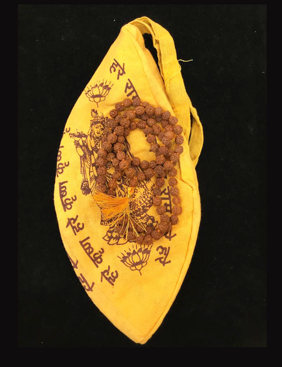 5 Mukhi Rudraksha Mala Lab Tested with Gomukhi Bag for Japa